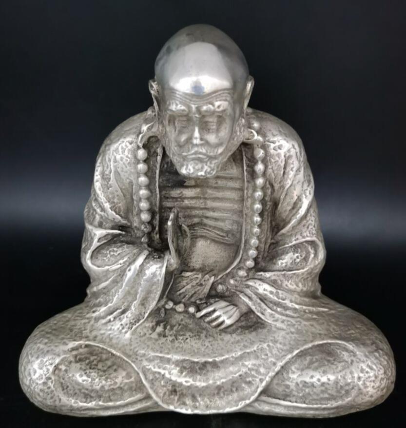 china White copper dharma patriarch crafts statue