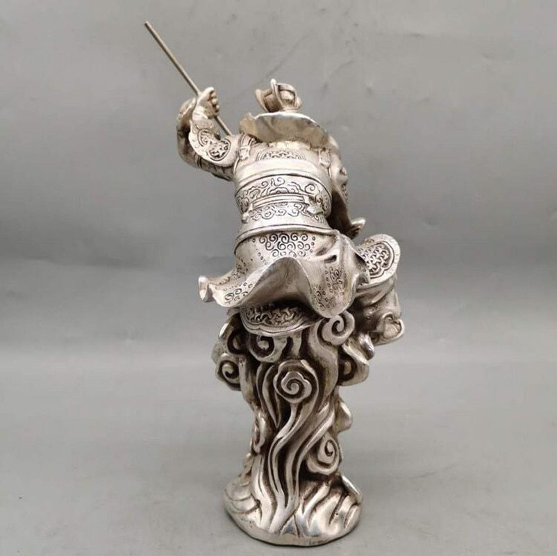 China White copper Monkey King crafts statue