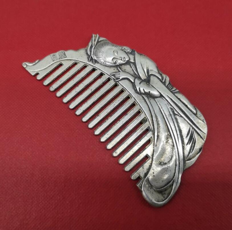 China White copper archaize comb crafts statue