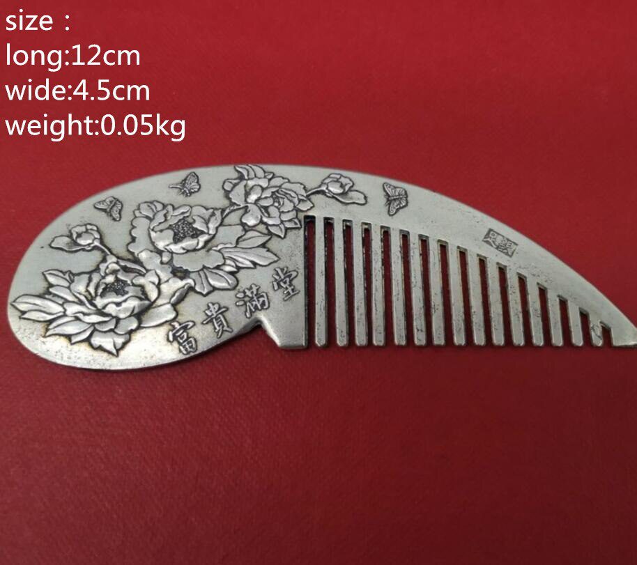 China White copper archaize comb crafts statue