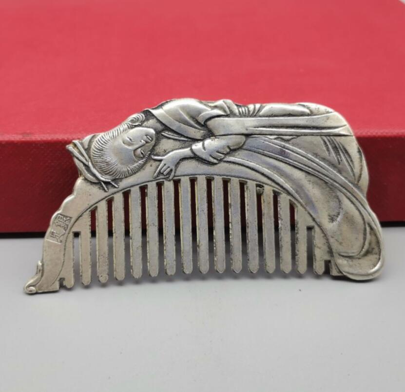 China White copper archaize comb crafts statue