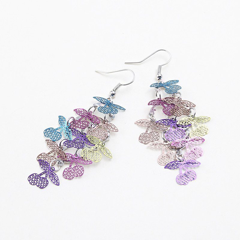 Cherry Earrings Exquisite Hollow Women Fashion