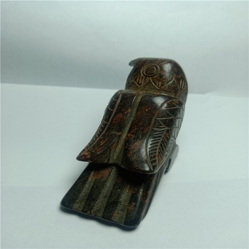 Tibet Hongshan Culture Natural Black Iron Meteorite Bird Statue Mascot Collection Pendant Decoration Gift Statues et Sculptures