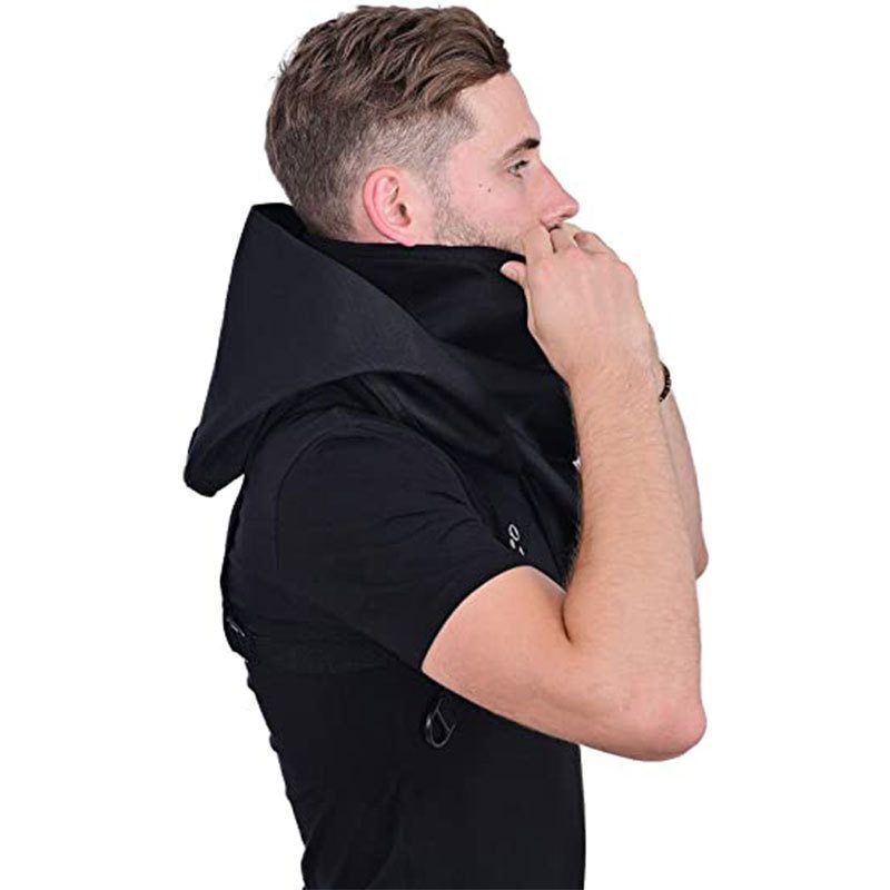 Men Cosplay Medieval Vintage Pirate Mask Hat Hooded Cloak Black Gothic Accessories Prop Halloween Party Costume