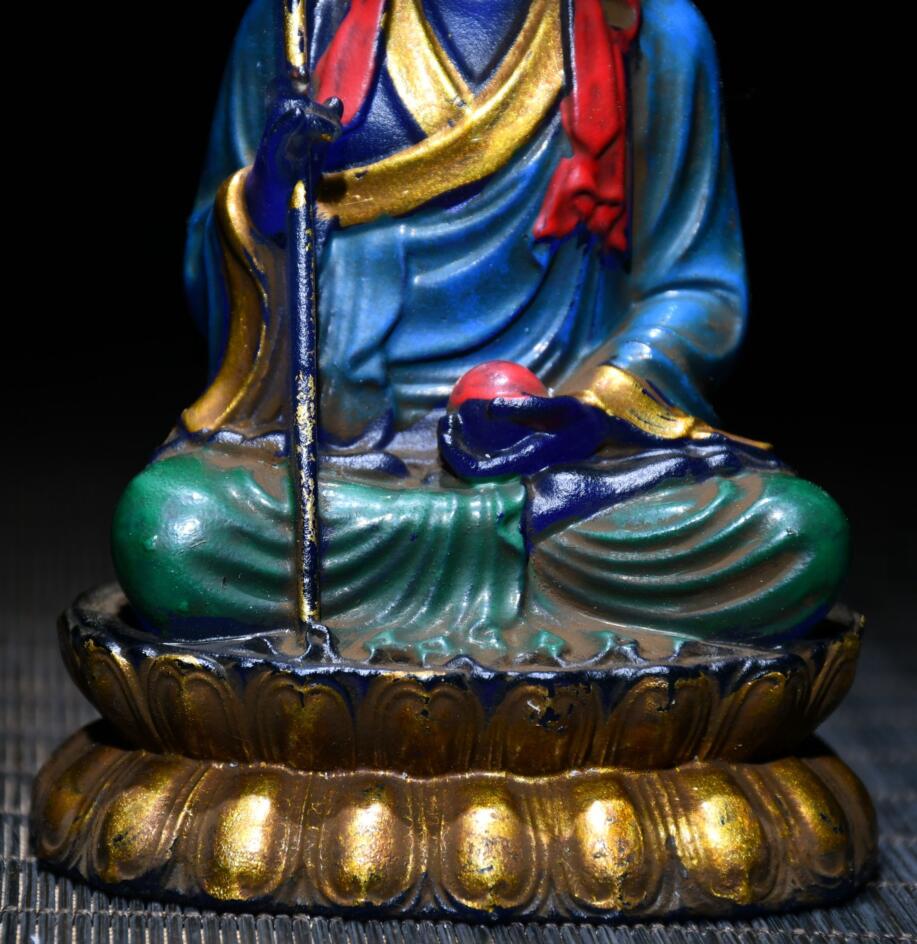 Archaize Coloured glaze Ksitigarbha Bodhisattva crafts statue