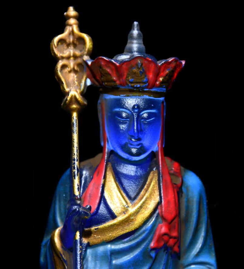 Archaize Coloured glaze Ksitigarbha Bodhisattva crafts statue