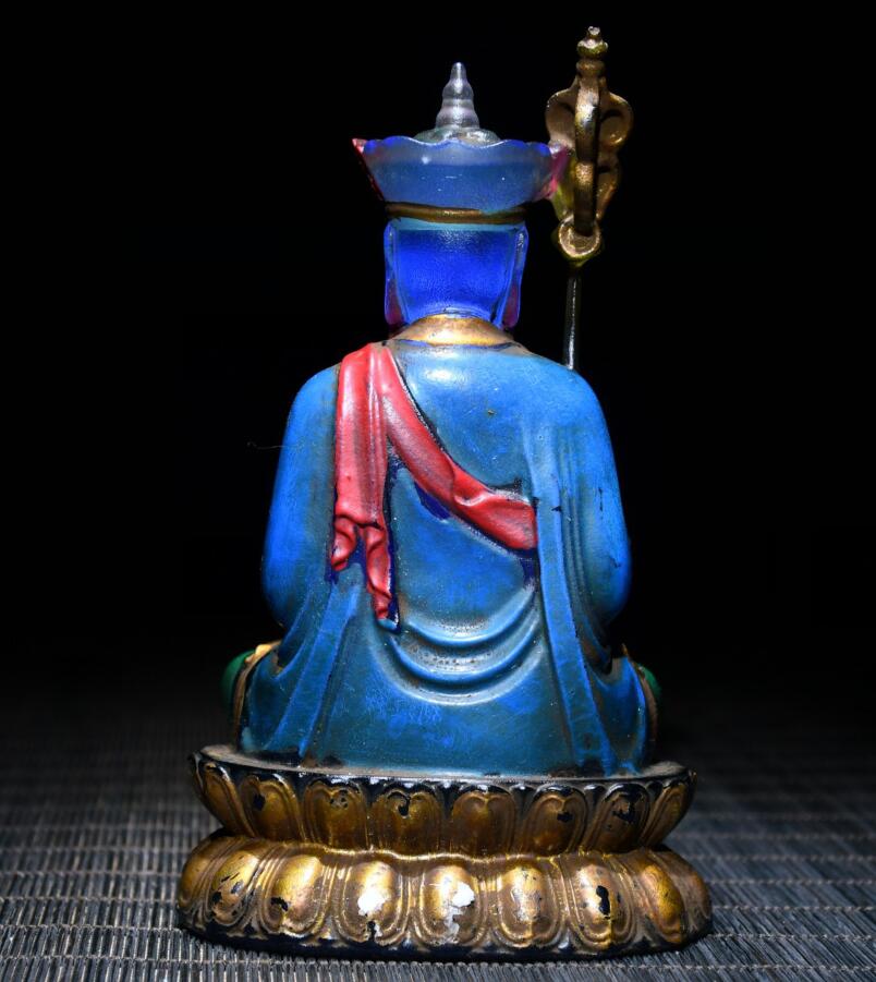 Archaize Coloured glaze Ksitigarbha Bodhisattva crafts statue