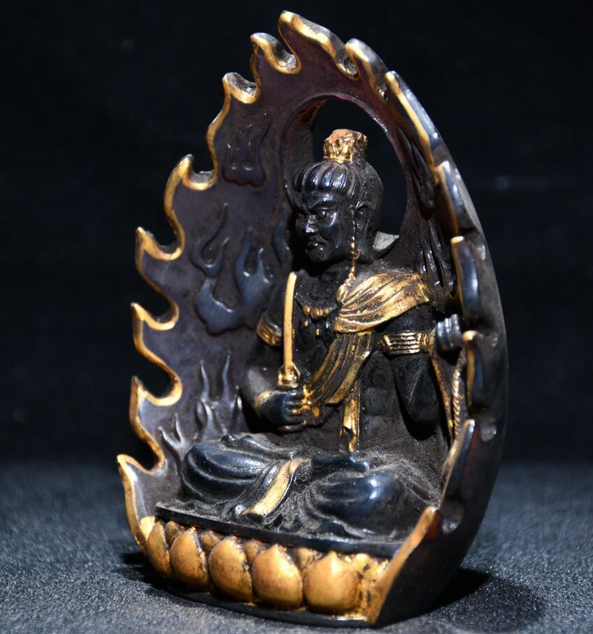 Archaize Coloured glaze Mingwang Buddha crafts statue