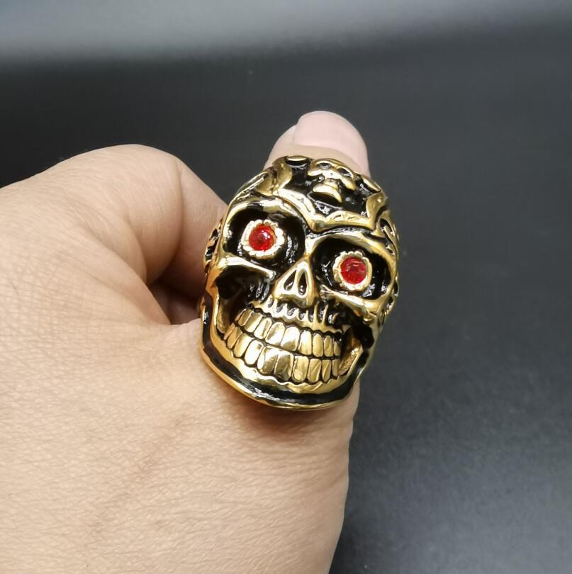 China brass Skeleton head ring