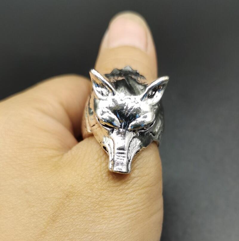 China White copper beast head ring