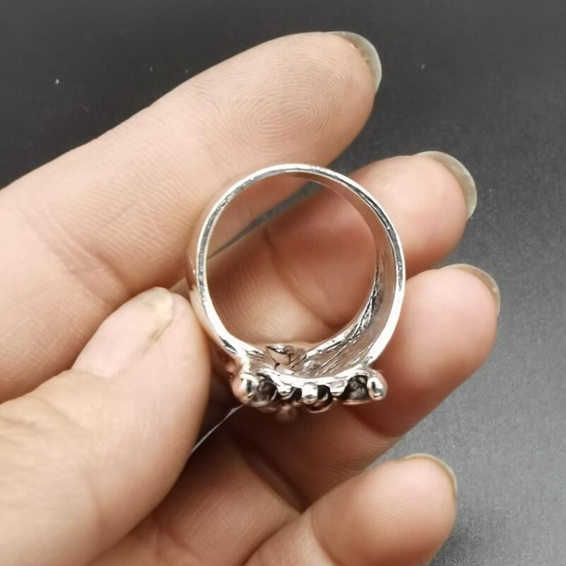 China White copper beast head ring