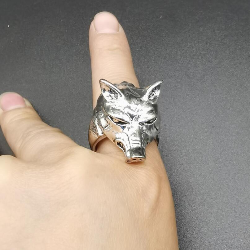 China White copper beast head ring