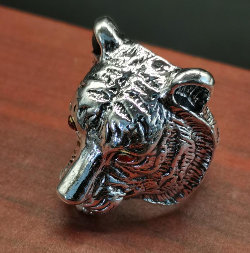 China White copper beast head ring