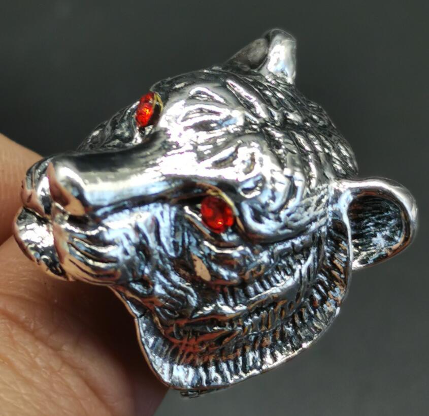 China White copper beast head ring