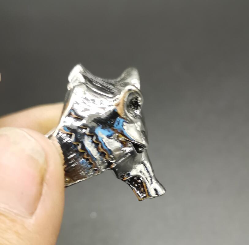 China White copper beast head ring