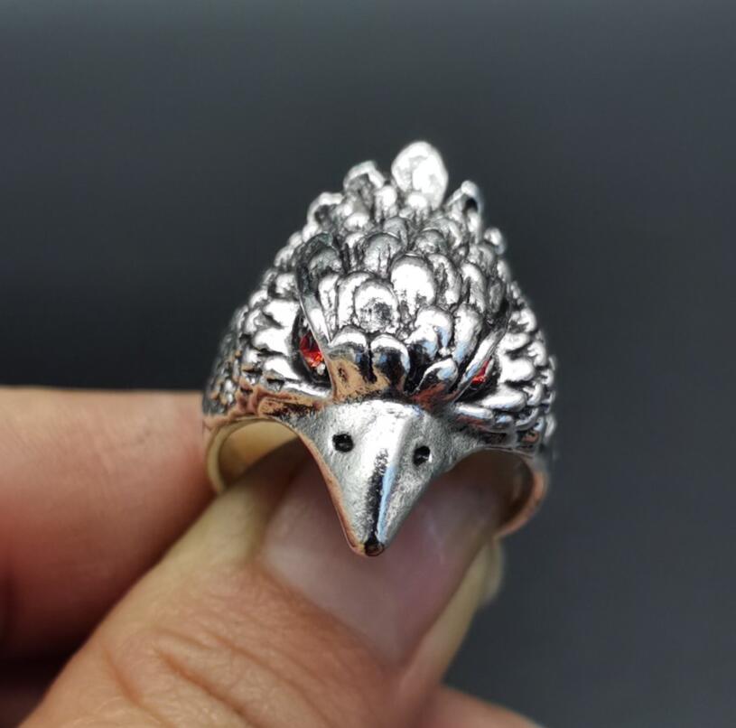 China White copper beast head ring