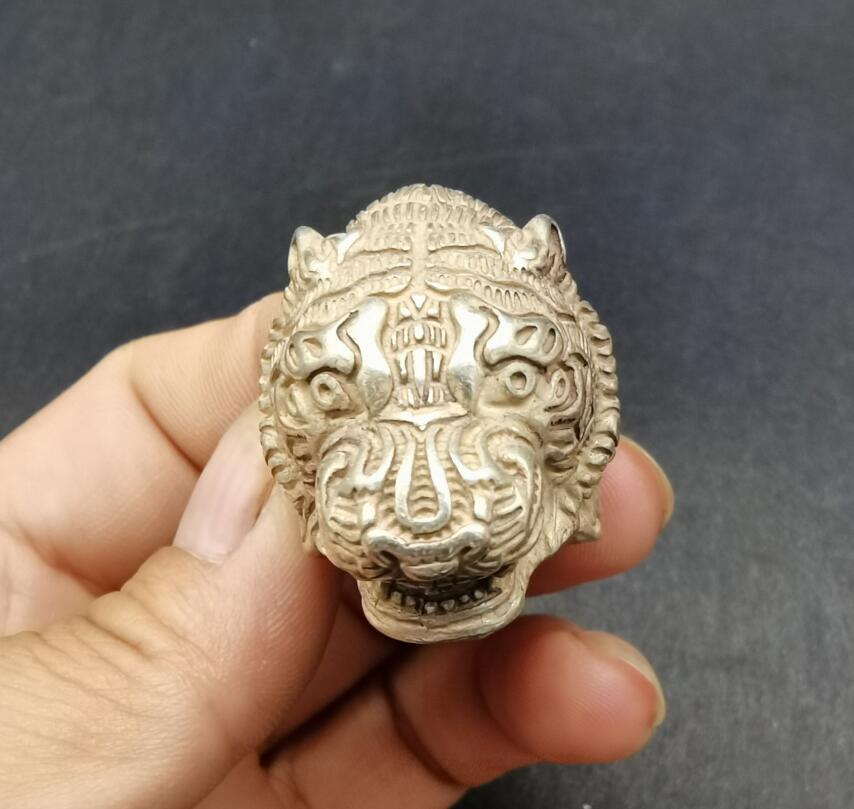 China White copper archaize beast head ring