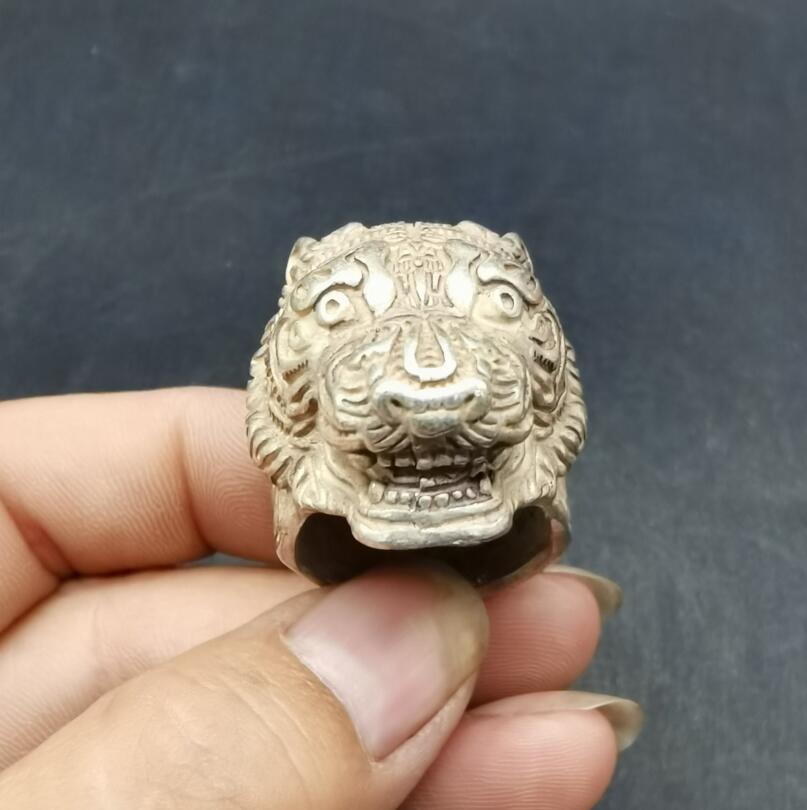 China White copper archaize beast head ring