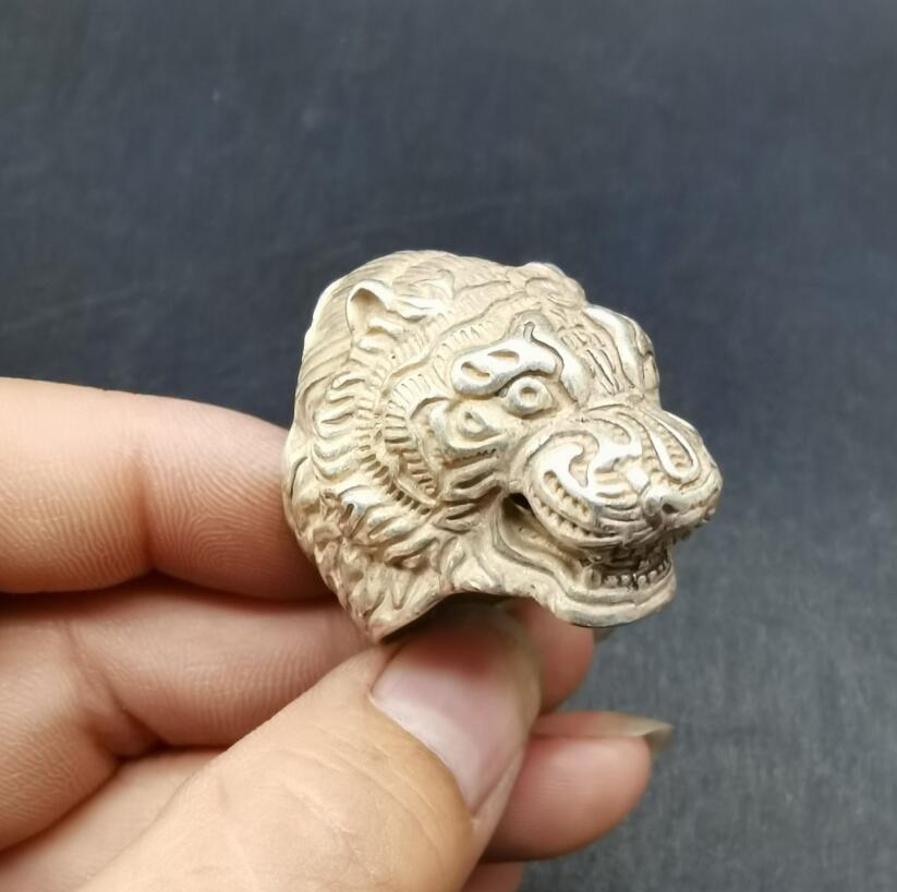 China White copper archaize beast head ring