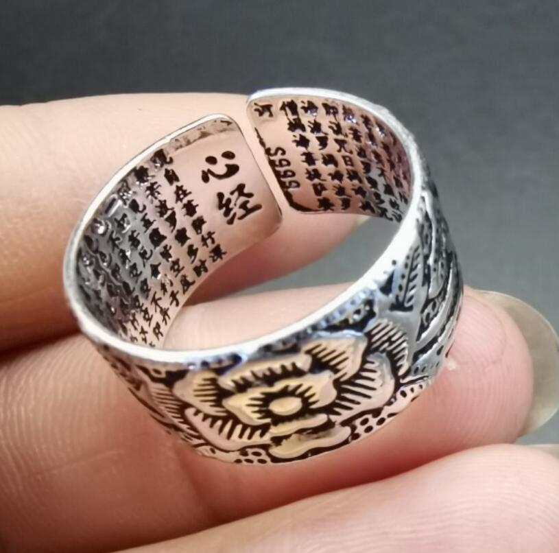 China White copper Tibetan ring