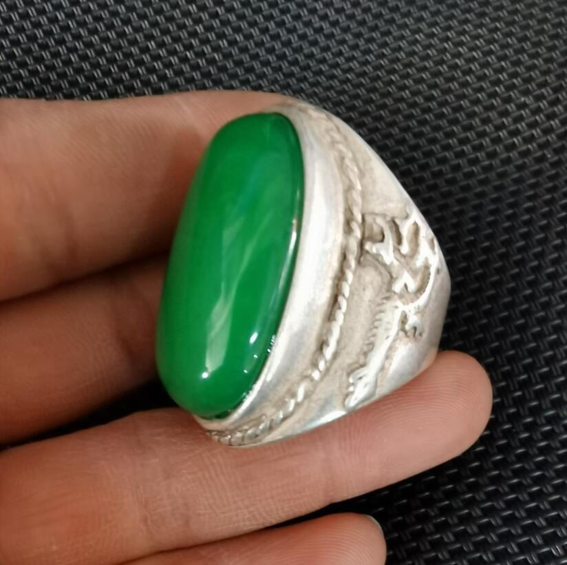 China White copper inlay imitation gem ring