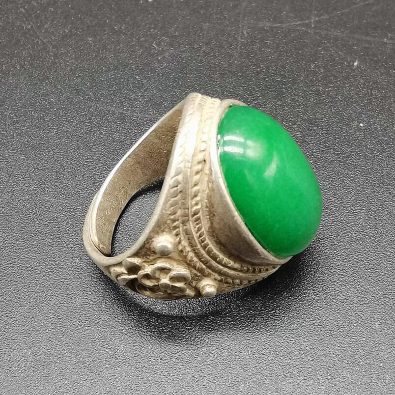 China White copper inlay imitation gem ring