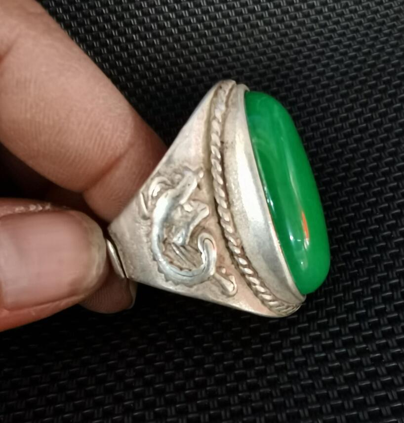 China White copper inlay imitation gem ring