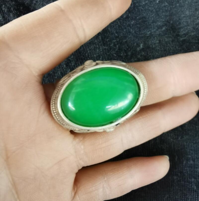 China White copper inlay imitation gem ring