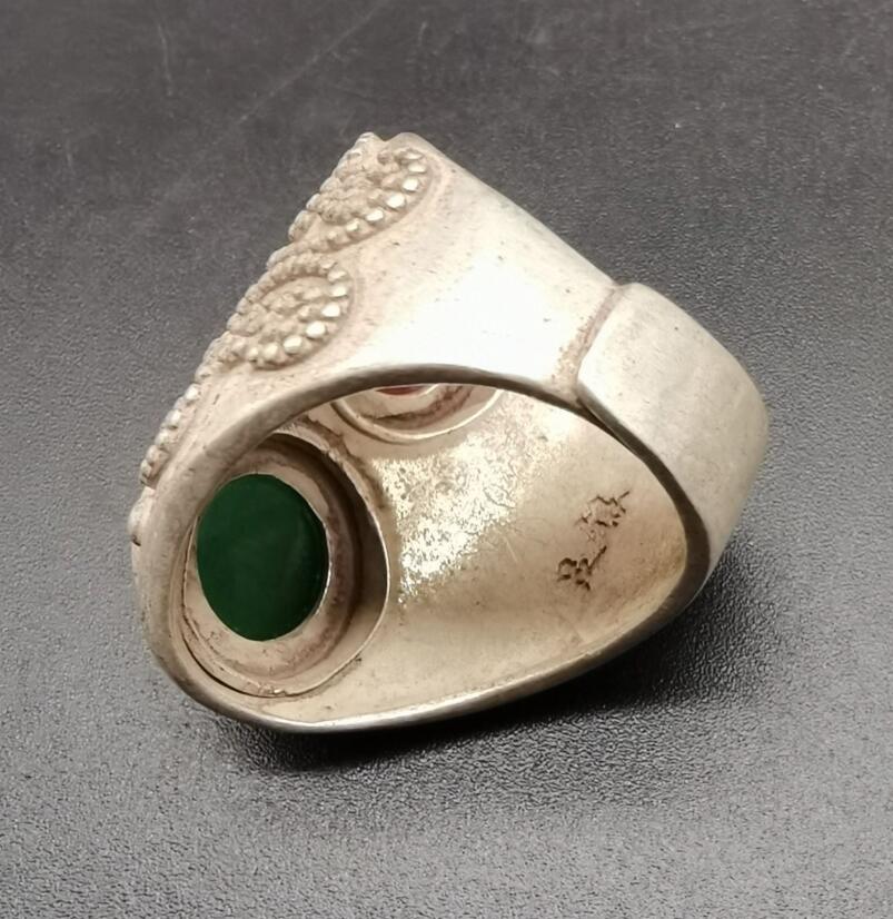 China White copper inlay imitation gem ring