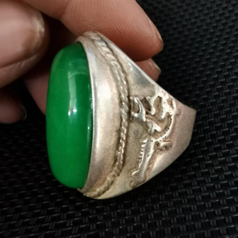 China White copper inlay imitation gem ring