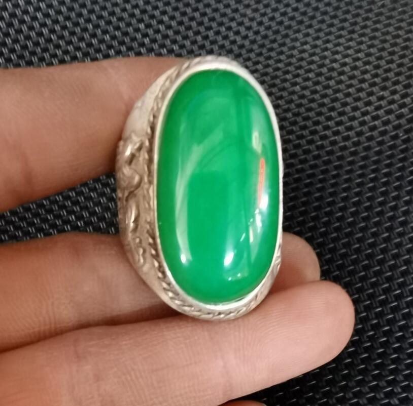 China White copper inlay imitation gem ring