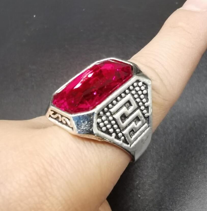 China White copper inlay imitation gem ring