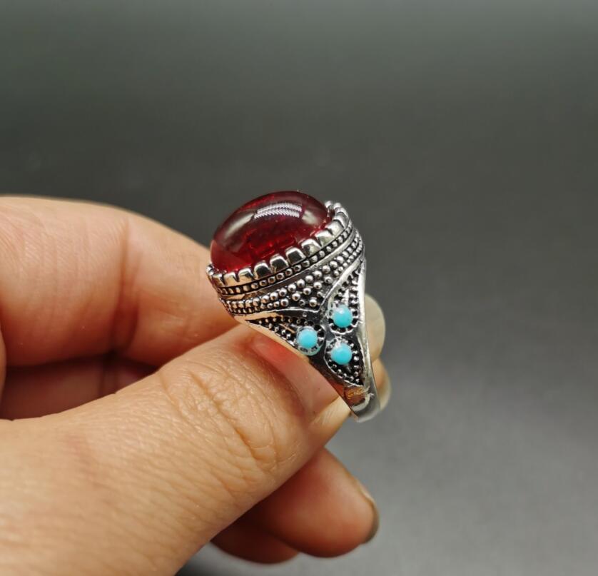 China White copper inlay imitation gem ring