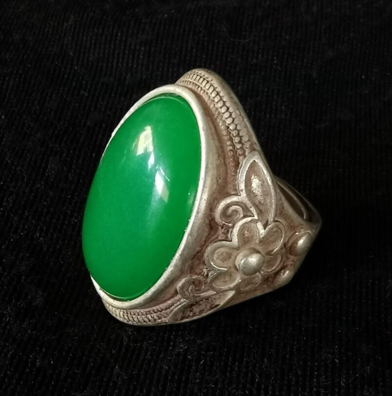 China White copper inlay imitation gem ring