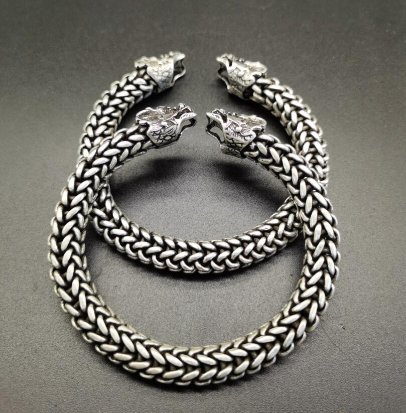 China archaize White copper bracelet A pair