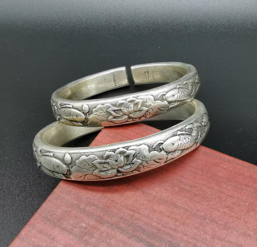 China White copper archaize bracelet A pair