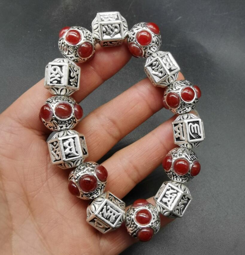 China White copper inlay Imitate gem Bracelet