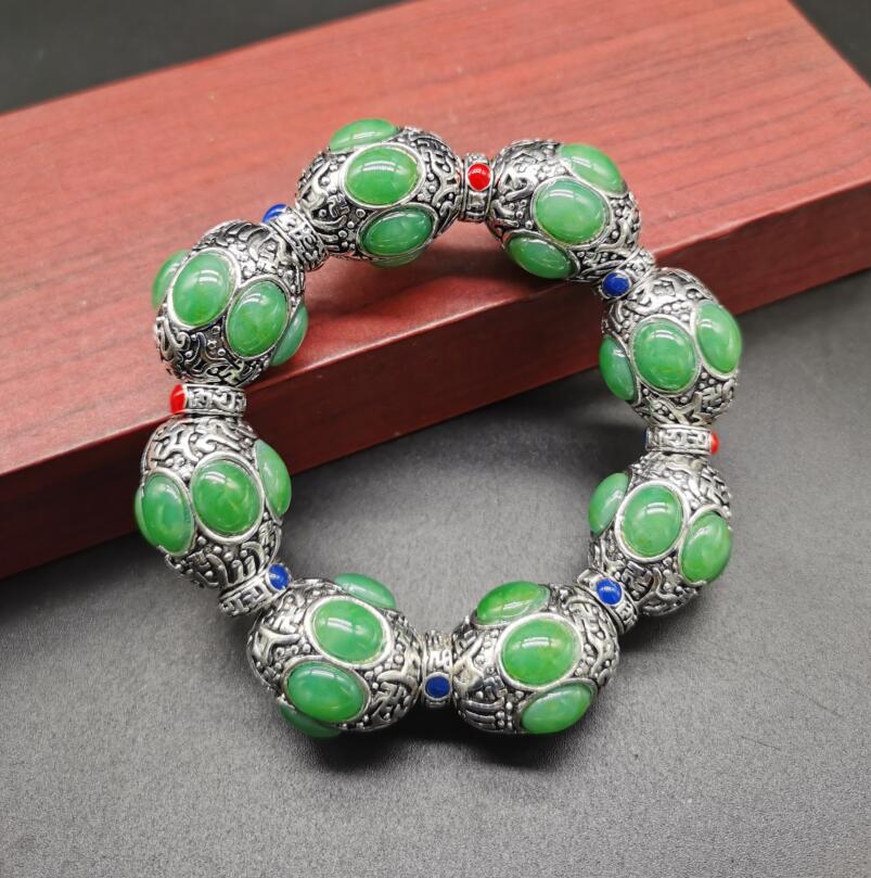 China White copper inlay Imitate gem Bracelet