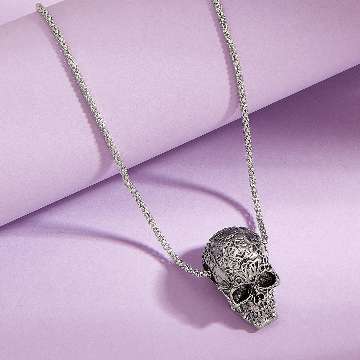 Domineering Skull Titanium Steel Pendant Necklace Trendy Boy Punk Rock Hip Hop Accessories collar hombre colgante hombre