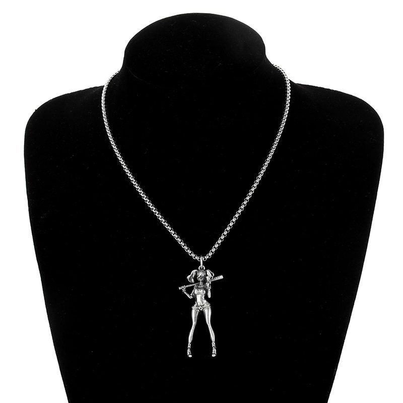 Fashion Vintage Silver Color Baseball Girls Punk Pendant Necklace for Women Casual Sports Style Personality Men Trend Jewelry