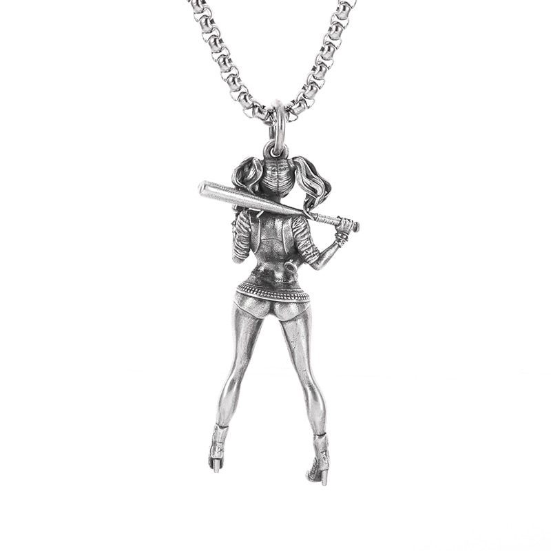 Fashion Vintage Silver Color Baseball Girls Punk Pendant Necklace for Women Casual Sports Style Personality Men Trend Jewelry