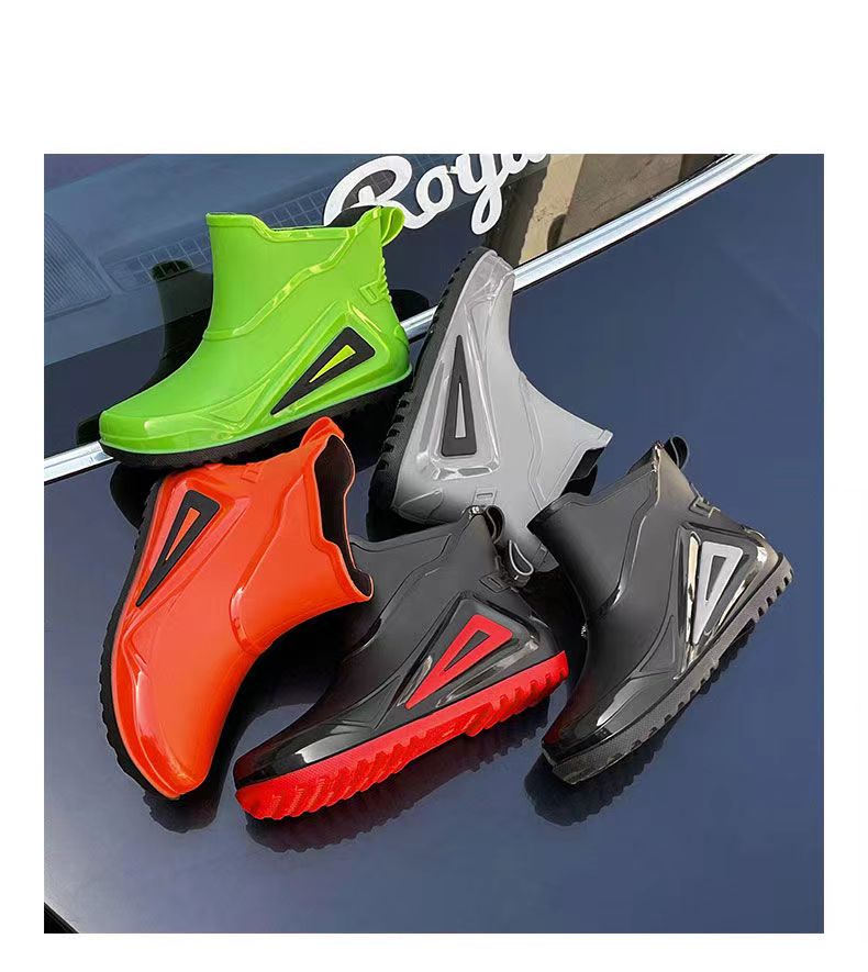 New Men Rain Boots Fishing Shoes Men Outdoor Non-slip Light Hiking rain Shoes Durable Waterproof Rubber rain Fishing Shoes