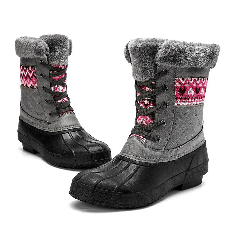 Women Snow Boots Winter Keep Warm Lady Duck Boots Waterproof Non-Slip Rubber Rain Shoes Female Fashion Women Casual Shoes 36-42