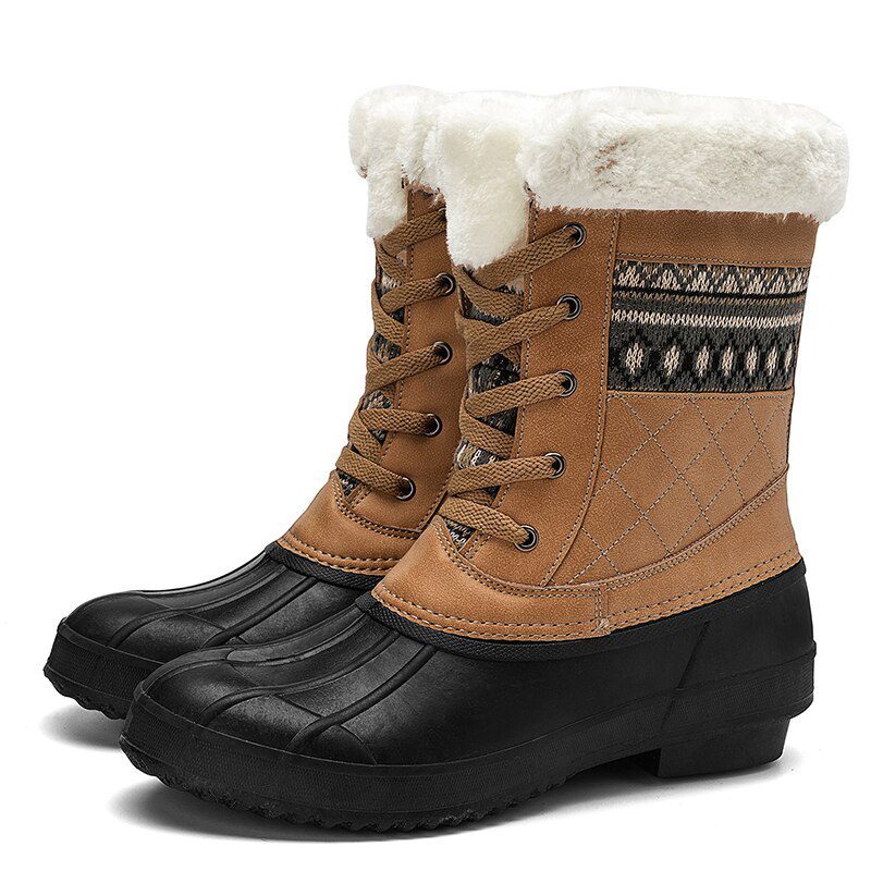 Women Snow Boots Winter Keep Warm Lady Duck Boots Waterproof Non-Slip Rubber Rain Shoes Female Fashion Women Casual Shoes 36-42