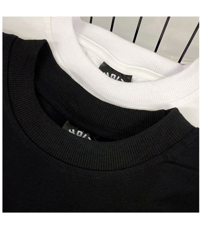 Korean Trend High Street Cherry Letters Graphic T Shirts Oversized Short Sleeve Black White Tops 2022 Summer Cotton Sweet Girls