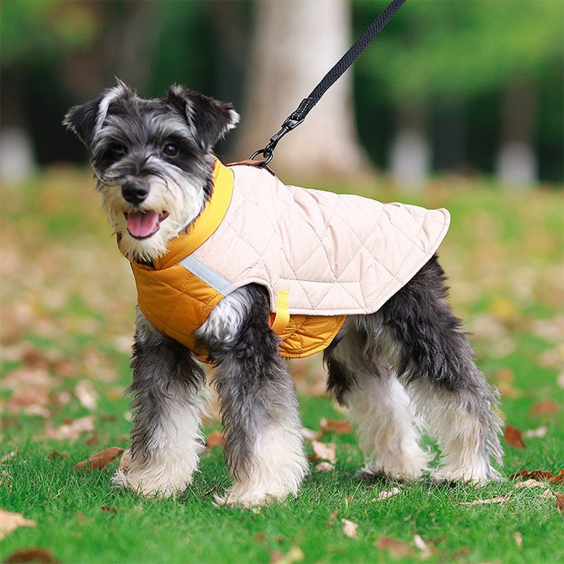 M-5XL New Dog Clothes Winter Warm Reflective Dog Clothes Thickened Vest Dog Cotton Coat Medium Large Dogs Pet Jacket Clothing