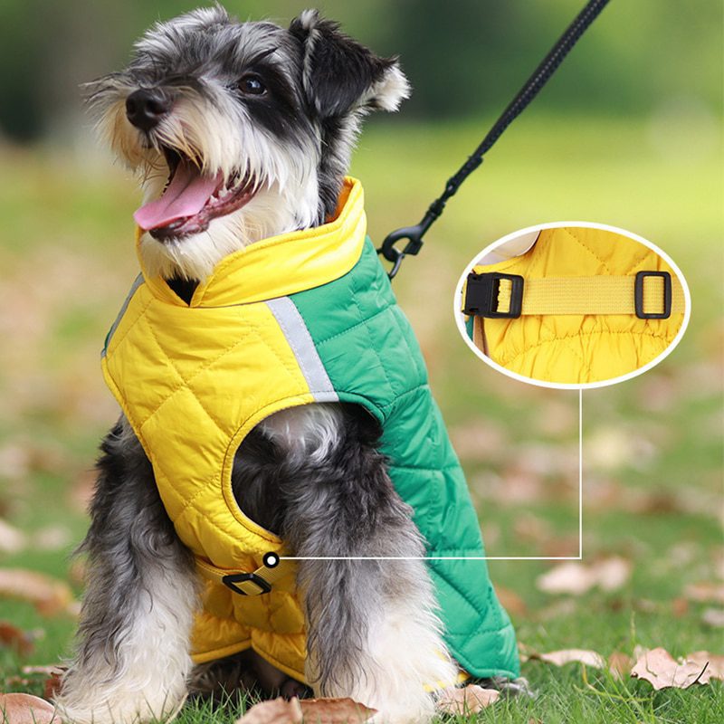 M-5XL New Dog Clothes Winter Warm Reflective Dog Clothes Thickened Vest Dog Cotton Coat Medium Large Dogs Pet Jacket Clothing