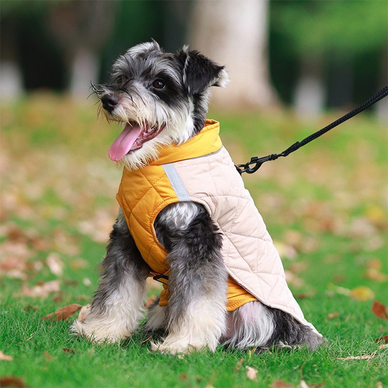 M-5XL New Dog Clothes Winter Warm Reflective Dog Clothes Thickened Vest Dog Cotton Coat Medium Large Dogs Pet Jacket Clothing