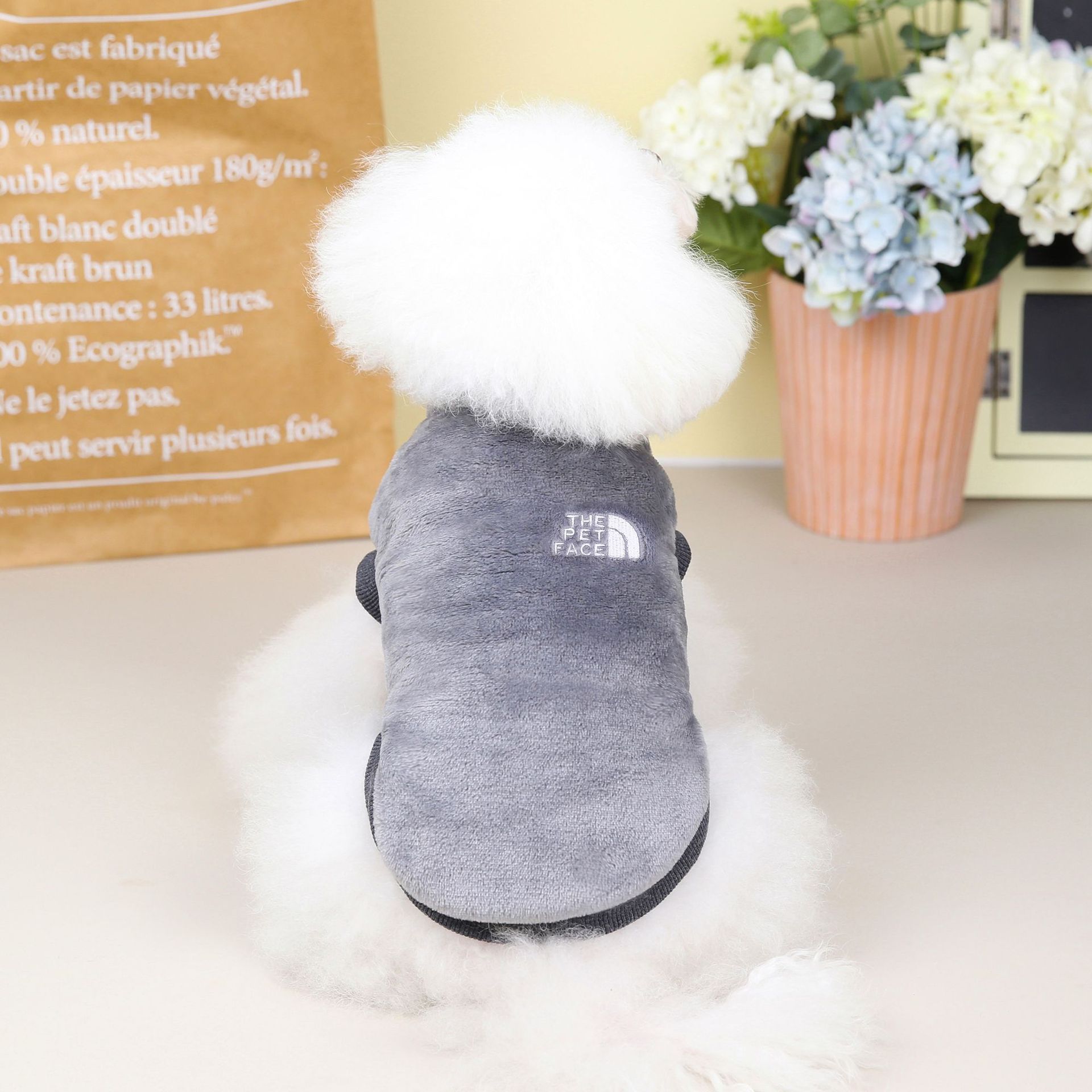 Plush Dog Hoodies For Small Medium Dogs Winter Comfortable Pet Dog Clothes Dog Coat Flannel Pet Sweater Bulldog Outfit Pullover