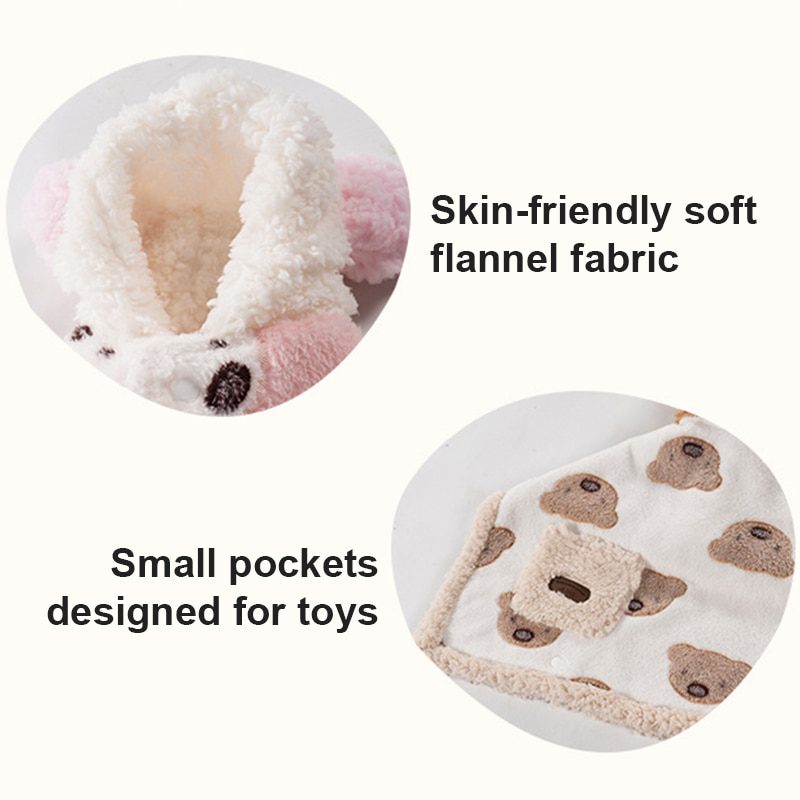 New Pet Pajamas Dog Sleeping Bags Plush Warmth Blanket Hooded Pet Dog clothes for Small Medium Teddy Beard Dog Costume